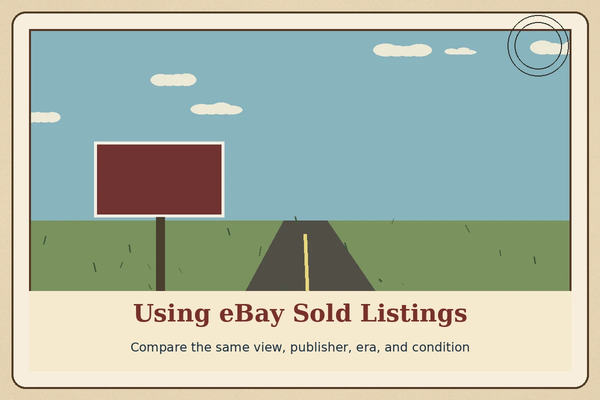 Using eBay Sold Listings for Postcard Research