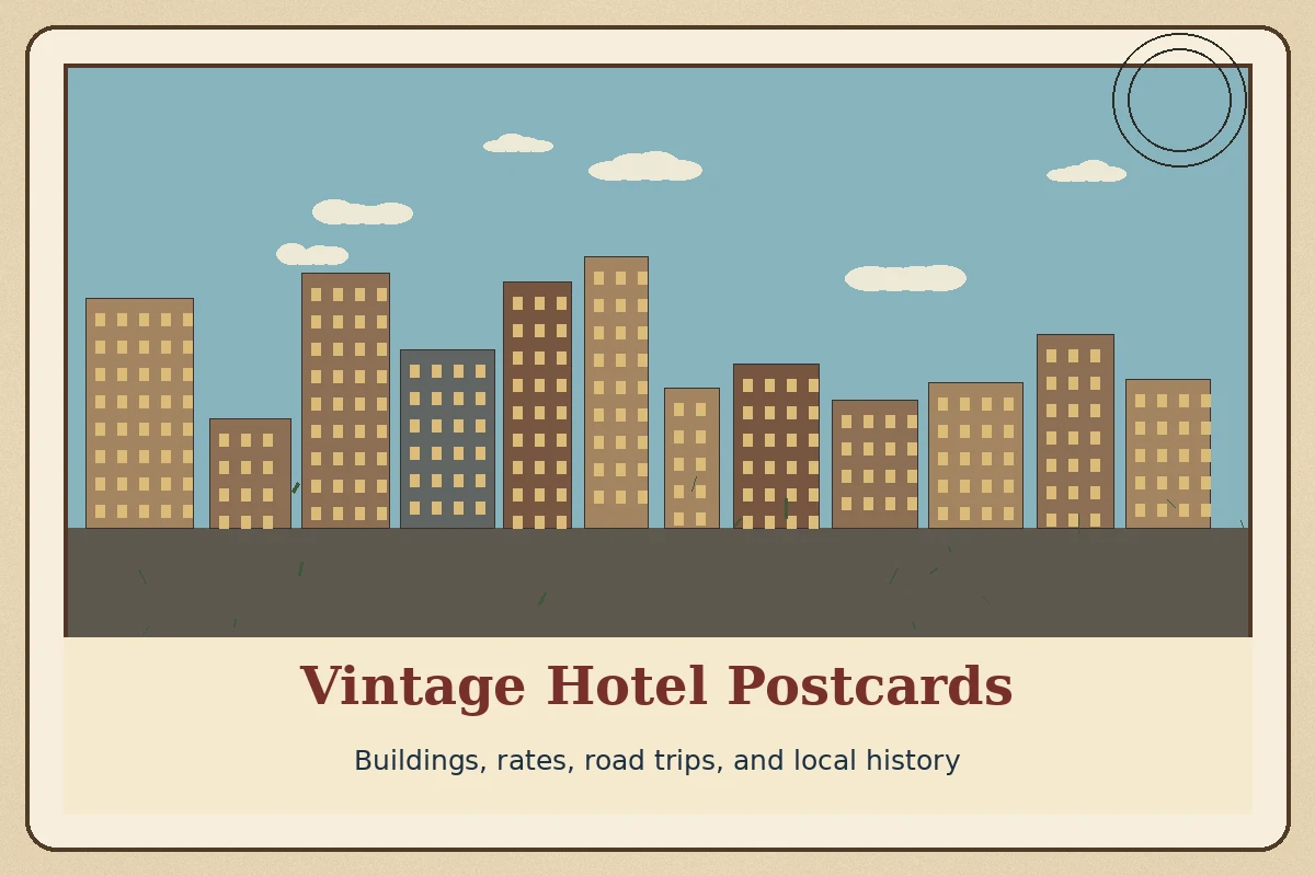 Vintage Hotel Postcards: Buildings, Rates, and Road Trips
