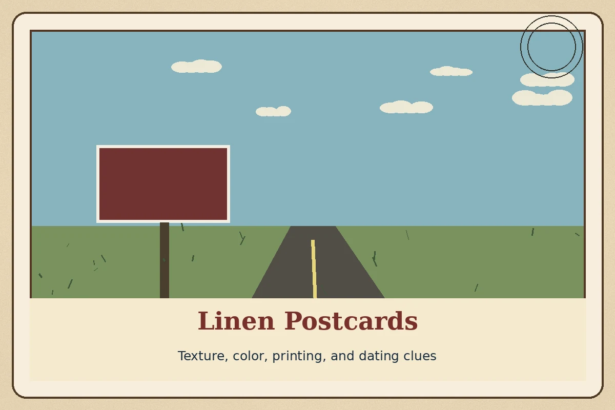 Linen Postcards: Texture, Color, and Dating