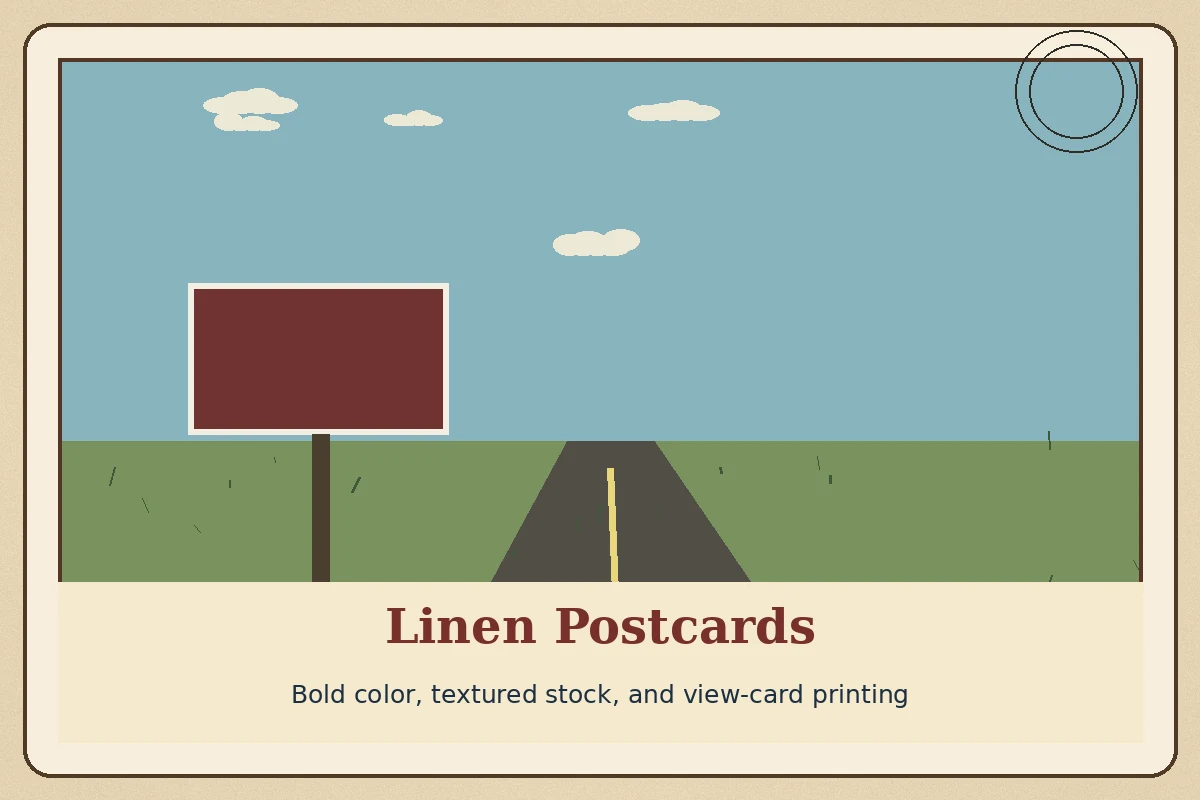 Linen Postcards